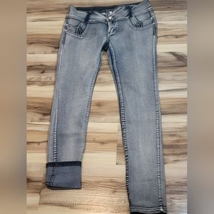 Bour Jeans With Rhinestone & Silver Details